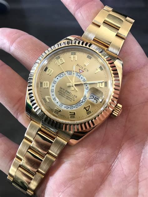 rolex sky dweller gold review